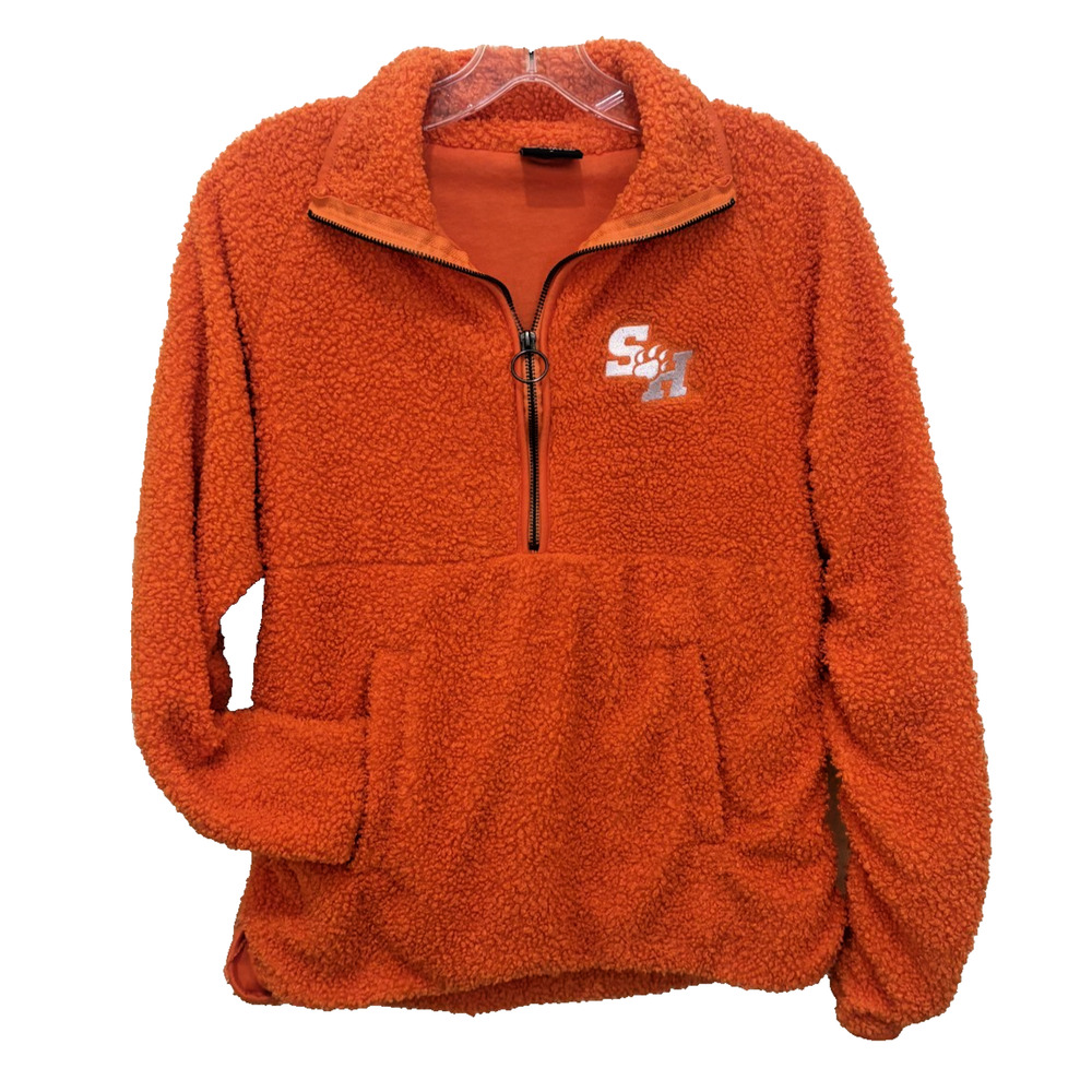 Colosseum Pullover Womens SmallOrange Sherpa Fleece Quarter Zip SH Bearcats Cozy